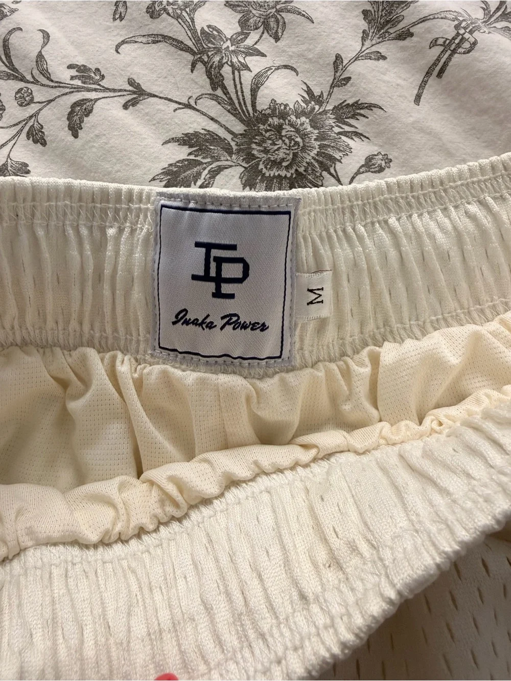 Inaka Women's Breathable Mesh Lounge Shorts in Cream
